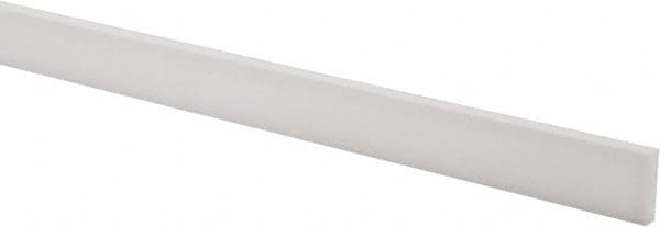 USA Sealing - 4' x 1/2" x 1/8" White PTFE (Virgin) Rectangular Bar - Exact Tooling
