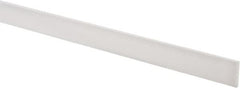Made in USA - 4 Ft. Long x 1 Inch Wide x 1/8 Inch High, Virgin PTFE, Rectangular Plastic Bar - White, +/- 0.060 Tolerance - Exact Tooling