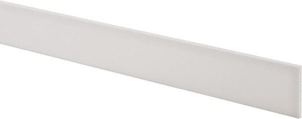 USA Sealing - 2' x 1-1/2" x 1/8" White PTFE (Virgin) Rectangular Bar - Exact Tooling
