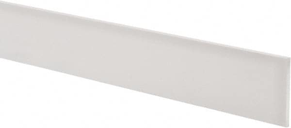 USA Sealing - 1' x 2" x 1/8" White PTFE (Virgin) Rectangular Bar - Exact Tooling
