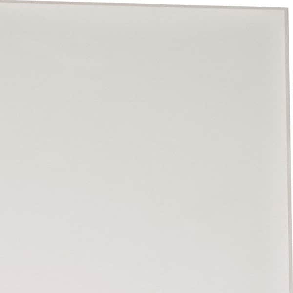 Made in USA - 1 Ft. Long x 4 Inch Wide x 1/8 Inch High, Virgin PTFE, Rectangular Plastic Bar - White, +/- 0.060 Tolerance - Exact Tooling