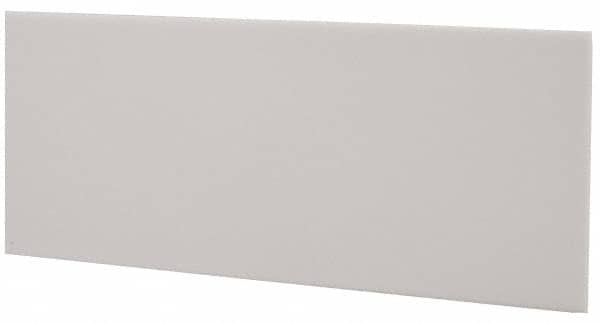Made in USA - 4 Ft. Long x 4 Inch Wide x 1/8 Inch High, Virgin PTFE, Rectangular Plastic Bar - White, +/- 0.060 Tolerance - Exact Tooling