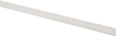 Made in USA - 4 Ft. Long x 1/2 Inch Wide x 3/16 Inch High, Virgin PTFE, Rectangular Plastic Bar - White, +/- 0.060 Tolerance - Exact Tooling