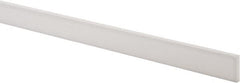 Made in USA - 2 Ft. Long x 1 Inch Wide x 3/16 Inch High, Virgin PTFE, Rectangular Plastic Bar - White, +/- 0.060 Tolerance - Exact Tooling