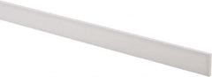 Made in USA - 3 Ft. Long x 1 Inch Wide x 3/16 Inch High, Virgin PTFE, Rectangular Plastic Bar - White, +/- 0.060 Tolerance - Exact Tooling