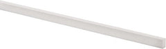 Made in USA - 3 Ft. Long x 1/2 Inch Wide x 1/4 Inch High, Virgin PTFE, Rectangular Plastic Bar - White, +/- 0.060 Tolerance - Exact Tooling