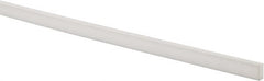 Made in USA - 4 Ft. Long x 1/2 Inch Wide x 1/4 Inch High, Virgin PTFE, Rectangular Plastic Bar - White, +/- 0.060 Tolerance - Exact Tooling