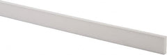 Made in USA - 2 Ft. Long x 1 Inch Wide x 1/4 Inch High, Virgin PTFE, Rectangular Plastic Bar - White, +/- 0.060 Tolerance - Exact Tooling