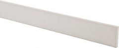 Made in USA - 2 Ft. Long x 1-1/2 Inch Wide x 1/4 Inch High, Virgin PTFE, Rectangular Plastic Bar - White, +/- 0.060 Tolerance - Exact Tooling