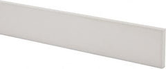 Made in USA - 1 Ft. Long x 2 Inch Wide x 1/4 Inch High, Virgin PTFE, Rectangular Plastic Bar - White, +/- 0.060 Tolerance - Exact Tooling