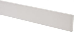 Made in USA - 3 Ft. Long x 2 Inch Wide x 1/4 Inch High, Virgin PTFE, Rectangular Plastic Bar - White, +/- 0.060 Tolerance - Exact Tooling