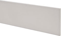 Made in USA - 1 Ft. Long x 4 Inch Wide x 1/4 Inch High, Virgin PTFE, Rectangular Plastic Bar - White, +/- 0.060 Tolerance - Exact Tooling