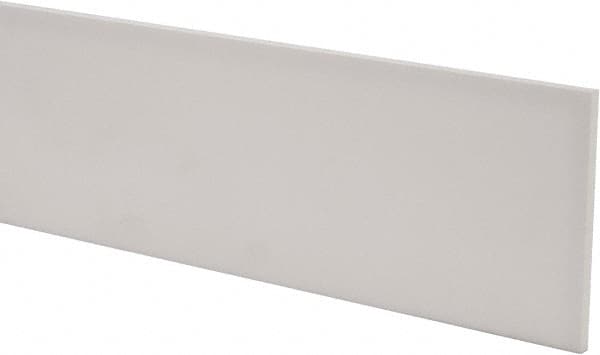 USA Sealing - 2' x 4" x 1/4" White PTFE (Virgin) Rectangular Bar - Exact Tooling