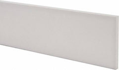 Made in USA - 1 Ft. Long x 4 Inch Wide x 3/8 Inch High, Virgin PTFE, Rectangular Plastic Bar - White, +/- 0.060 Tolerance - Exact Tooling
