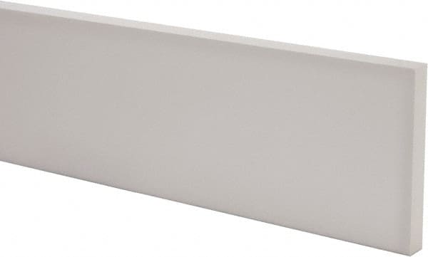 USA Sealing - 2' x 4" x 1/2" White PTFE (Virgin) Rectangular Bar - Exact Tooling