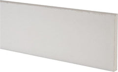 Made in USA - 4 Ft. Long x 4 Inch Wide x 1/2 Inch High, Virgin PTFE, Rectangular Plastic Bar - White, +/- 0.060 Tolerance - Exact Tooling