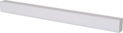 Made in USA - 1 Ft. Long x 1-1/2 Inch Wide x 5/8 Inch High, Virgin PTFE, Rectangular Plastic Bar - White, +/- 0.060 Tolerance - Exact Tooling