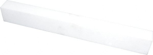 USA Sealing - 1' x 1-1/2" x 1" White PTFE (Virgin) Rectangular Bar - Exact Tooling