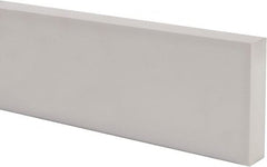 Made in USA - 1 Ft. Long x 4 Inch Wide x 1 Inch High, Virgin PTFE, Rectangular Plastic Bar - White, +/- 0.060 Tolerance - Exact Tooling