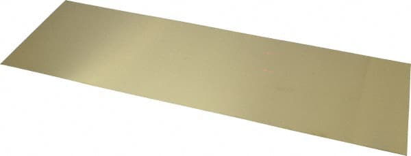 Made in USA - 10 Piece, 18 Inch Long x 6 Inch Wide x 0.02 Inch Thick, Shim Sheet Stock - Brass - Exact Tooling
