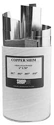 Made in USA - 100 Inch Long x 6 Inch Wide x 0.004 Inch Thick, Roll Shim Stock - Copper - Exact Tooling