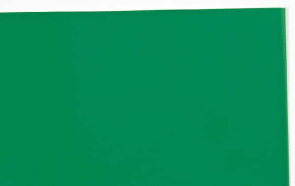 Made in USA - 1 Piece, 20" Wide x 20" Long Plastic Shim Stock Sheet - Green, ±10% Tolerance - Exact Tooling