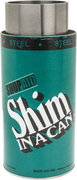 Made in USA - 2.50 m Long x 150 mm Wide x 0.3 mm Thick, Roll Shim Stock - Steel - Exact Tooling