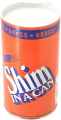 Made in USA - 2.50 m Long x 150 mm Wide x 0.2 mm Thick, Roll Shim Stock - Brass - Exact Tooling