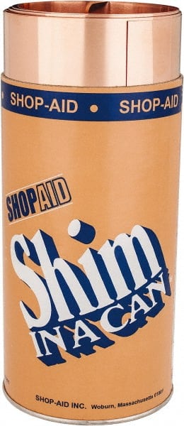 Made in USA - 100 Inch Long x 6 Inch Wide x 0.006 Inch Thick, Roll Shim Stock - Copper - Exact Tooling