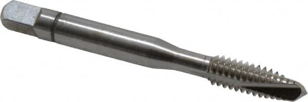 Balax - 1/4-20 UNC, 3 Flute, Bright Finish, Powdered Metal Spiral Point Tap - Plug Chamfer, Right Hand Thread, 2-1/2" OAL, 0.83" Thread Length, 0.255" Shank Diam, Series BX100 - Exact Tooling