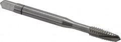 Balax - #10-24 UNC, 3 Flute, Bright Finish, Powdered Metal Spiral Point Tap - Plug Chamfer, Right Hand Thread, 2-3/8" OAL, 0.64" Thread Length, 0.194" Shank Diam, Series BX100 - Exact Tooling