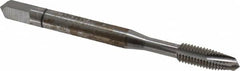 Balax - #10-32 UNF, 3 Flute, Bright Finish, Powdered Metal Spiral Point Tap - Plug Chamfer, Right Hand Thread, 2-3/8" OAL, 0.64" Thread Length, 0.194" Shank Diam, Series BX100 - Exact Tooling