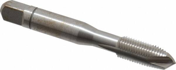 Balax - 3/8-24 UNF, 3 Flute, Bright Finish, Powdered Metal Spiral Point Tap - Plug Chamfer, Right Hand Thread, 2-15/16" OAL, 0.98" Thread Length, 0.381" Shank Diam, Series BX100 - Exact Tooling
