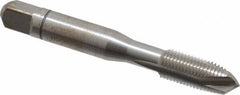Balax - 3/8-24 UNF, 3 Flute, Bright Finish, Powdered Metal Spiral Point Tap - Plug Chamfer, Right Hand Thread, 2-15/16" OAL, 0.98" Thread Length, 0.381" Shank Diam, Series BX100 - Exact Tooling