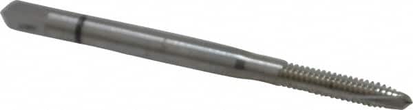 Balax - #4-40 UNC, 3 Flute, Bright Finish, Powdered Metal Spiral Point Tap - Plug Chamfer, Right Hand Thread, 1-7/8" OAL, 0.56" Thread Length, 0.141" Shank Diam, Series BX100 - Exact Tooling