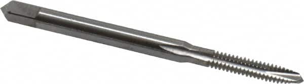 Balax - #4-40 UNC, 3 Flute, Bright Finish, Powdered Metal Spiral Point Tap - Plug Chamfer, Right Hand Thread, 1-7/8" OAL, 0.56" Thread Length, 0.141" Shank Diam, Series BX100 - Exact Tooling