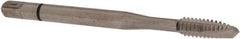 Balax - #6-32 UNC, 3 Flute, Bright Finish, Powdered Metal Spiral Point Tap - Plug Chamfer, Right Hand Thread, 2" OAL, 0.48" Thread Length, 0.141" Shank Diam, 3B Class of Fit, Series BX100 - Exact Tooling