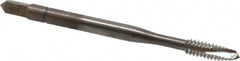 Balax - #6-32 UNC, 3 Flute, Bright Finish, Powdered Metal Spiral Point Tap - Plug Chamfer, Right Hand Thread, 2" OAL, 0.48" Thread Length, 0.141" Shank Diam, Series BX100 - Exact Tooling