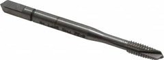 Balax - #8-32 UNC, 3 Flute, Bright Finish, Powdered Metal Spiral Point Tap - Plug Chamfer, Right Hand Thread, 2-1/8" OAL, 1/2" Thread Length, 0.168" Shank Diam, Series BX100 - Exact Tooling