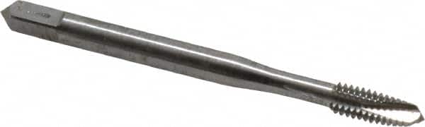Balax - #8-32 UNC, 3 Flute, Bright Finish, Powdered Metal Spiral Point Tap - Plug Chamfer, Right Hand Thread, 2-1/8" OAL, 1/2" Thread Length, 0.168" Shank Diam, Series BX100 - Exact Tooling