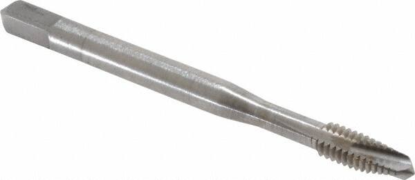 Balax - #8-32 UNC, 3 Flute, Bright Finish, Powdered Metal Spiral Point Tap - Plug Chamfer, Right Hand Thread, 2-1/8" OAL, 1/2" Thread Length, 0.168" Shank Diam, Series BX100 - Exact Tooling
