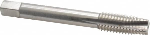 Balax - M12x1.75 Metric Coarse, 4 Flute, Bright Finish, Powdered Metal Spiral Point Tap - Plug Chamfer, Right Hand Thread, 3-3/8" OAL, 1" Thread Length, 0.367" Shank Diam, 6H Class of Fit, Series BX100 - Exact Tooling
