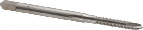 Balax - M3x0.50 Metric Coarse, 3 Flute, Bright Finish, Powdered Metal Spiral Point Tap - Plug Chamfer, Right Hand Thread, 1-15/16" OAL, 0.62" Thread Length, 0.141" Shank Diam, 6H Class of Fit, Series BX100 - Exact Tooling