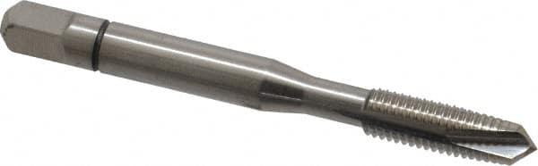 Balax - 1/4-28 UNF, 3 Flute, Bright Finish, Powdered Metal Spiral Point Tap - Plug Chamfer, Right Hand Thread, 2-1/2" OAL, 0.83" Thread Length, 0.255" Shank Diam, Series BX150 - Exact Tooling