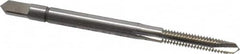 Balax - #5-40 UNC, 3 Flute, Bright Finish, Powdered Metal Spiral Point Tap - Plug Chamfer, Right Hand Thread, 1-15/16" OAL, 0.62" Thread Length, 0.141" Shank Diam, Series BX150 - Exact Tooling