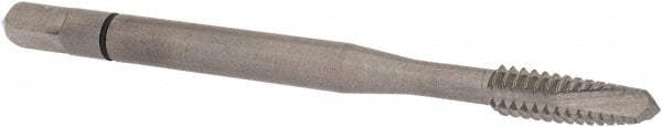Balax - #6-32 UNC, 3 Flute, Bright Finish, Powdered Metal Spiral Point Tap - Plug Chamfer, Right Hand Thread, 2" OAL, 0.48" Thread Length, 0.141" Shank Diam, 3B Class of Fit, Series BX150 - Exact Tooling