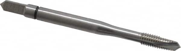 Balax - M4x0.70 Metric Coarse, 3 Flute, Bright Finish, Powdered Metal Spiral Point Tap - Plug Chamfer, Right Hand Thread, 2-1/8" OAL, 1/2" Thread Length, 0.168" Shank Diam, 6H Class of Fit, Series BX150 - Exact Tooling