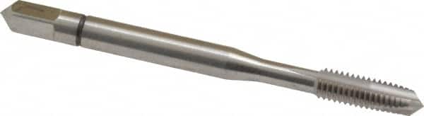 Balax - M5x0.80 Metric Coarse, 3 Flute, Bright Finish, Powdered Metal Spiral Point Tap - Plug Chamfer, Right Hand Thread, 2-3/8" OAL, 0.64" Thread Length, 0.194" Shank Diam, 6H Class of Fit, Series BX150 - Exact Tooling