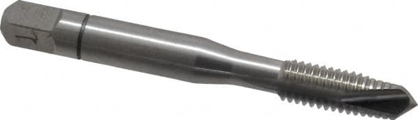 Balax - M8x1.25 Metric Coarse, 3 Flute, Bright Finish, Powdered Metal Spiral Point Tap - Plug Chamfer, Right Hand Thread, 2-23/32" OAL, 0.93" Thread Length, 0.318" Shank Diam, 6H Class of Fit, Series BX150 - Exact Tooling