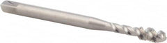 Balax - #4-40 UNC, 3 Flute, 45° Helix, Modified Bottoming Chamfer, Bright Finish, Spiral Flute STI Tap - Right Hand Flute, 1-7/8" OAL, 0.141" Shank Diam, 0.56" Thread Length - Exact Tooling